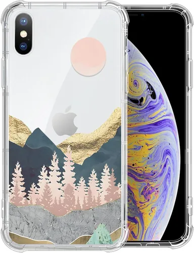 Vista 34 de Funda compatible con iPhone X/Xs, TPU suave, transparente, a prueba de golpes, funda protectora transparente para iPhone X/XS, alpaca