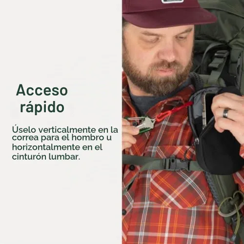Vista 4 de Osprey Bolsillo de mochila acolchado, negro