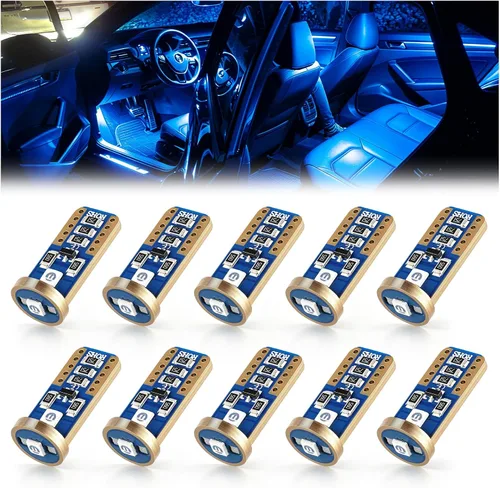 Vista 14 de iBrightstar Bombillas LED T10 168 194 de cuña extremadamente brillantes para interior de automóvil, cúpula, mapa, puerta, luces de matrícula