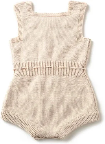 Vista 2 de Simplee kids Mameluco Kint para bebé, sin mangas, con pompones, para recién nacido, para niña