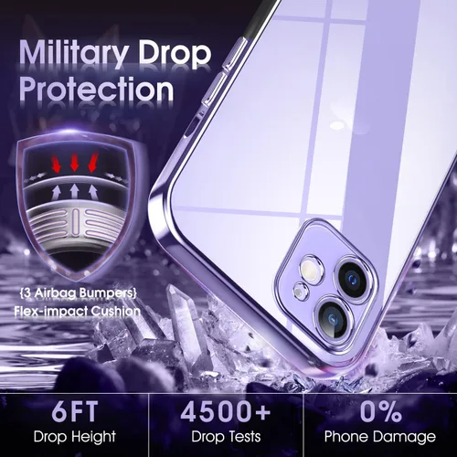 Vista 464 de Supdeal Funda cristalina transparente para iPhone 11, [No se amarillea] [Protección de la cámara] [Probado contra caídas de grado militar] Funda