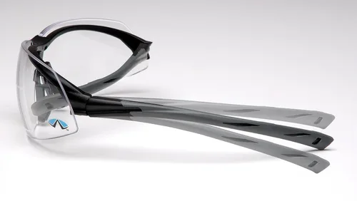 Vista 6 de Pyramex Onix - Gafas de seguridad, lentes de espejo para interiores y exteriores con marco negro