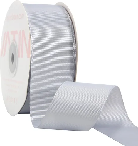 Vista 168 de VATIN Cinta de Grogrén Negra, 1-1/2" x 50 Yardas Continuas, Cinta de Grogrén de Poliéster Negra, Usar para Lazos de Bricolaje, Accesorios