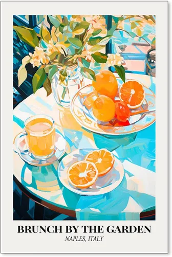Vista 32 de Póster de pintura al óleo colorida de ventana abierta, arte de pared abstracto impresionista famoso y moderno, impresiones de lienzo estético