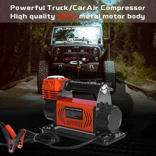 Vista 5 de OPENROAD Compresor de aire portátil de 12 V, resistente, inflador de neumáticos de camión de 5.65 CFM, kit de compresor de aire todoterreno