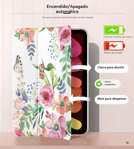 Vista 8 de MoKo Funda para el nuevo iPad mini 7 (A17 Pro) 2024, Funda para iPad mini de 6ª generación 2021 (21,08 cm), Funda para iPad mini 6, Funda trasera