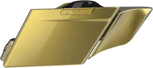Vista 48 de Cubiertas laterales de alforjas estiradas para motocicleta, extensión extendida para Harley Touring 2014+ - Whisky ámbar Amber Whiskey