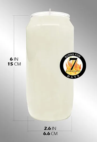 Vista 3 de Hyoola Velas blancas de oración de 7 días, 1 paquete, velas de pilar de 6 pulgadas de alto para religiosas, conmemorativas, decoración de fiestas