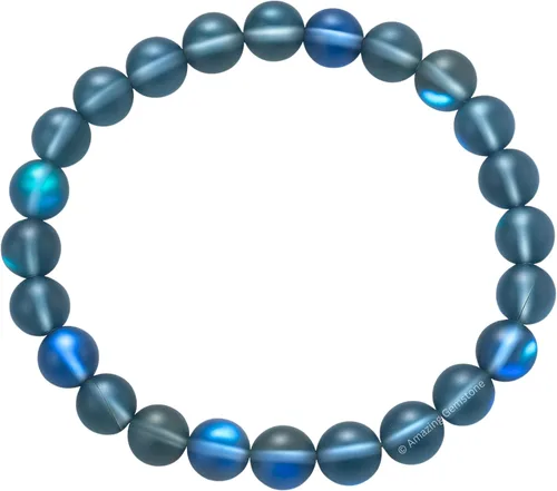 Vista 845 de Amazing Gemstone Crystal Bracelet for Women Men's Gifts - Protection Healing Crystal Bracelet - 8mm Gemstone Beaded Stretchable Bracelet Pulseras