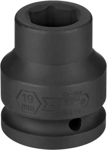 Vista 2 de JETECH Toma de impacto estándar de 3/4 de pulgada de 0.748 in, enchufe de impacto métrico de 6 puntos, acero de aleación de molibdeno cromado