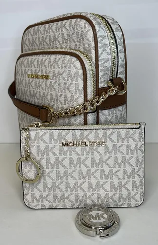 Vista 3 de Michael Kors Jet Set Travel Signature Bolsa mediana de PVC para vuelo
