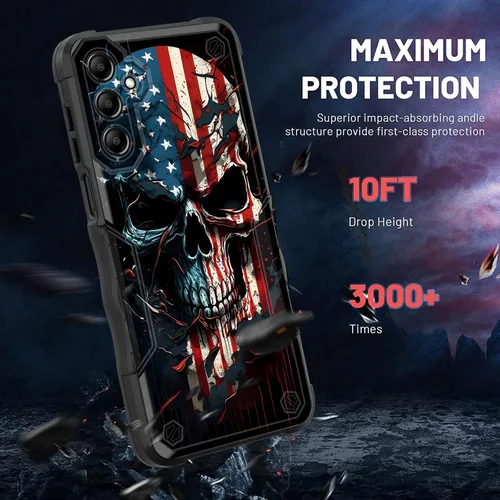 Vista 48 de Funda para Galaxy A14 5G, [Doble Capa][Protección contra Caídas de Grado Militar de 10 Pies] [Antideslizante] Funda Resistente a Prueba de Golpes