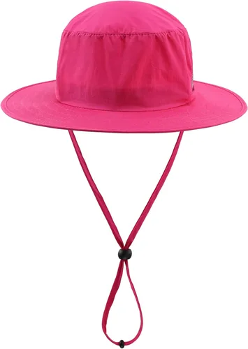 Vista 2 de LLmoway Sombrero de protección solar para niños, de secado rápido, ajustable, de malla de ala ancha, M
