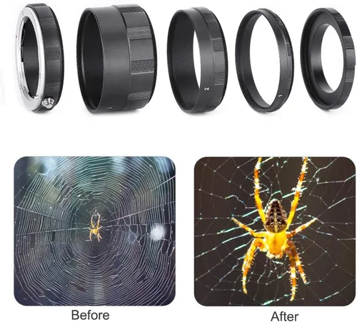 Vista 3 de Macro Fotografía Extensión Adaptador Tubo Lente de Primer Plano para Cámara Sin Espejo Montaje E, para A7 A7R A7S NEX-7 6 5T 5C 5R 5N F3 C3 3 A6000