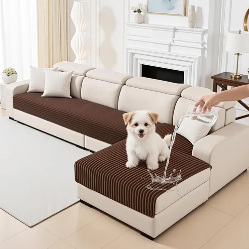 Vista 17 de MYSKY HOME Fundas de sofá para sofá seccional, funda de sofá en forma de L, fundas de sofá 100% impermeables para perros, funda de sofá modular
