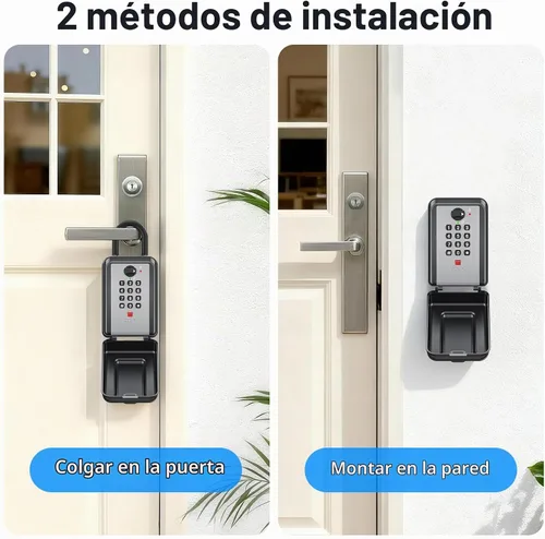 Vista 2 de Caja de Seguridad para Llaves MAILADA, Caja de Seguridad con Combinación de 12 Dígitos para Llaves, Código de Reposo, Gran Capacidad y Resistente a