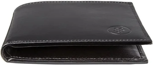 Vista 4 de Maxwell Scott - Cartera plegable de piel de lujo para hombre The Vittore Billetera clásica para recibos, Negro