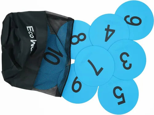 Vista 5 de Marcadores de puntos numerados de 6 pulgadas, material TPE antideslizante para el suelo, impermeable, para marcas de campo y cancha, fitness