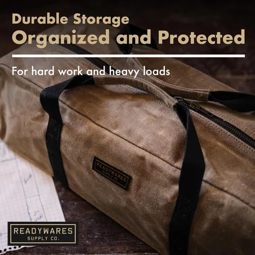 Vista 2 de Readywares - Bolsa utilitaria de 16 pulgadas Bolsa de lona encerada de alta resistencia, bolsa de herramientas de lona duradera construida