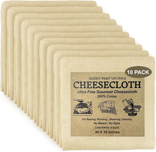 Vista 10 de Regency tela para queso natural ultra fina 100% algodón 9 pies cuadrados, 1 unidad, Blanco
