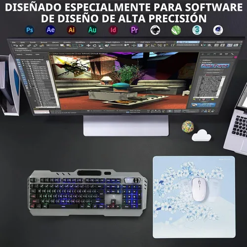 Vista 3 de X-Raypad Aqua Control 2 Alfombrilla Gaming para Mouse, Alfombrilla de Mouse de Ultra Alta Precisión con Velocidad Perfecta y Capacidad de Control