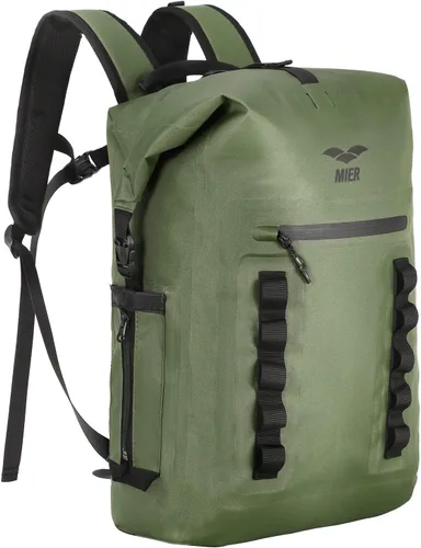 Vista 10 de MIER Mochila impermeable Saco con cierre de parte superior enrollable Bolsa seca ligera, Mochilas tipo mochila