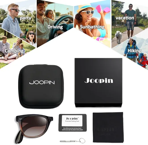 Vista 6 de Joopin Gafas de sol cuadradas polarizadas con protección UV para hombre y mujer