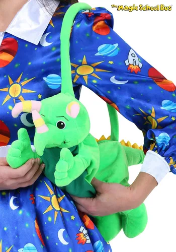 Vista 2 de Fun Costumes Magic School Bus Liz Lizard Verde Poliéster Dibujos Animados Monedero