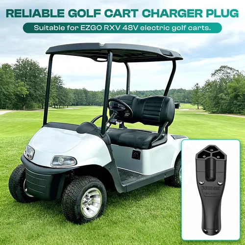 Vista 6 de DRIVE UP Golf Cart 48V Charger Plug Handle Suitable for EZGO RXV, EZGO 3-Pin Triangle Charger Plug, OEM 604321 611219