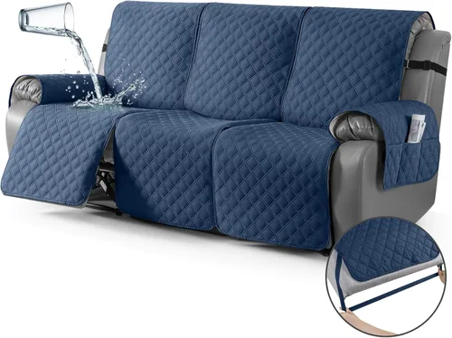 Vista 43 de TAOCOCO - Funda antideslizante para silla reclinable, funda para sofá, funda para silla reclinable pequeña con correas elásticas, protector