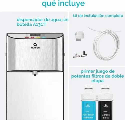 Vista 5 de Avalon Dispensador de agua eléctrico sin botella para encimera A13CT, 3 temperaturas, autolimpieza