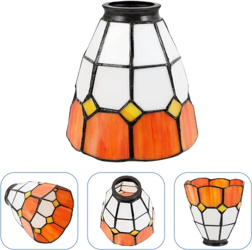 Vista 9 de SOLUSTRE Pantalla de cristal E27 cubierta de luz de vidrieras Protector de araña colgante de reemplazo de accesorio de iluminación para decoración