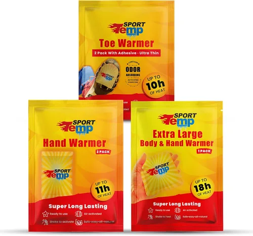 Vista 2 de Hand, Toe, & XL Body and Hand Warmers - Variety Pack - Air Activated - Odorless Hot Hand - Sport Temp