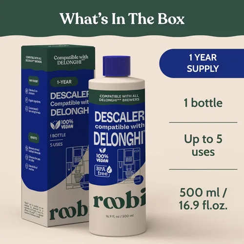 Vista 4 de Roobi Solución de descalcificación para cafetera DeLonghi - 1 botella de 16.9 fl oz