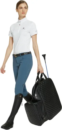 Vista 3 de Bolsa ecuestre profesional duradera de piel sintética impermeable para botas de equitación con compartimento para casco y sombrero