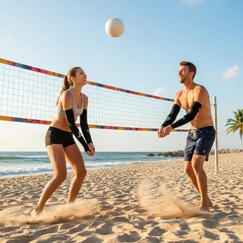 Vista 5 de Protector de muñeca de voleibol negro, 2 fundas de antebrazo de brazo de voleibol de 12 pulgadas con almohadillas protectoras de espuma y orificio