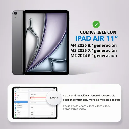 Vista 2 de Deppa Protector de pantalla para iPad Air de 11 pulgadas M4/M3/M2 (2026/2025/2024, 8ª/7ª/6ª generación) con kit de fácil instalación, compatible