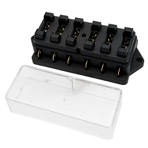 Vista 6 de MASO Caja de fusibles de coche 6 vías hoja de fusibles bloque titular 12 V 24 V coche camión circuito marino estándar ATC