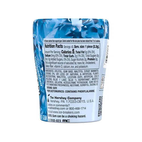 Vista 2 de ICE BREAKERS Ice Cubes - Botella de goma de mascar sin azúcar, 3.24 oz (40 piezas)