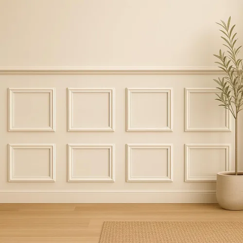 Vista 3 de Ekena Millwork PNL08X08AS-01 Panel de pared clásico moldeado Wainscot Ashford de 20 cm de ancho x 20 cm de alto x 1 cm de profundidad