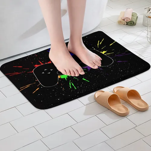 Vista 2 de Erosebridal Alfombra de baño para juegos de PC de 16 x 24 pulgadas, tapete de baño con control de videojuegos para niños, decoración de dormitorio