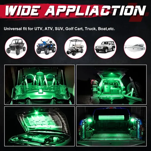 Vista 6 de OFFROADTOWN Luz LED de cúpula universal, montaje en barra enrollable, luces de cúpula UTV, luces de cúpula alimentadas por batería, luz