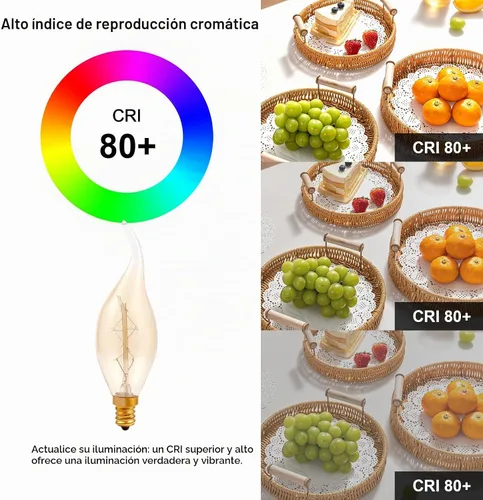 Vista 4 de SCOMX E12 Edison - Lámpara incandescente de energía equivalente vintage de 40 W, 110-130 V, bombilla de punta de llama doblada de 280 lúmenes