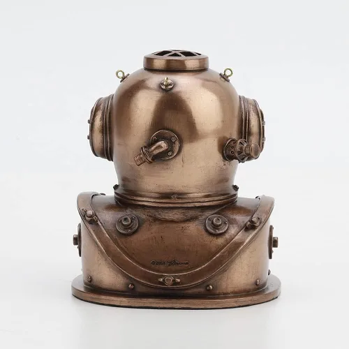 Vista 6 de Veronese Design Casco de buceo clásico de 5 1/4 pulgadas, estatua de regalos de estatua de Steampunk