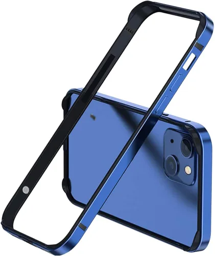 Vista 23 de Funda rígida delgada con marco de aluminio para iPhone 13 Pro, armadura de marco de metal con protección interior suave, protección de borde elevado