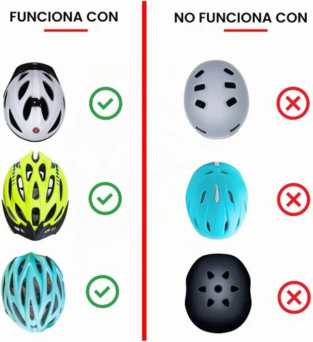 Vista 8 de Luz recargable para casco de bicicleta - Luz de bicicleta