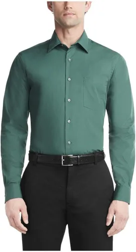 Vista 8 de Van Heusen - Camisa de vestir para hombre, de popelina ajustada lisa Negro