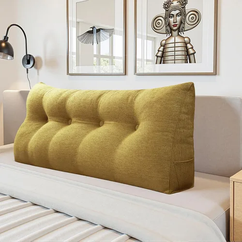 Vista 27 de Almohada de Cuña para Cabecero - Almohada Triangular para Cabecero de Cama, Almohada de Cuña para Descanso en la Cama, para Sentarse en la Cama