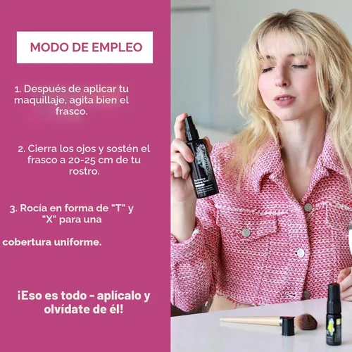 Vista 4 de Skindinavia El Spray de acabado de maquillaje, spray fijador de maquillaje para novia, uso durante todo el día, larga duración hasta más de 16
