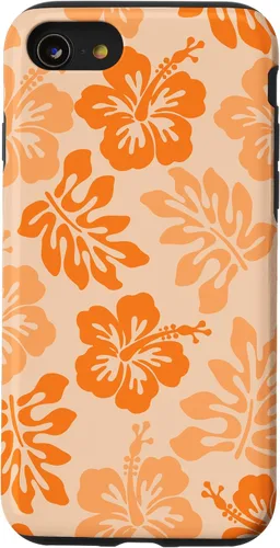 Vista 18 de Orange Hibiscus Y2K Tropical Floral Hawaiian Flowers Pattern Case for iPhone 17